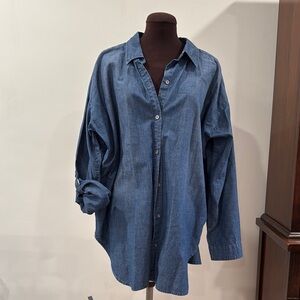 Denim Button-Up Shirt